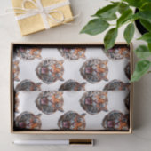 Tigerkopf-Musterdesign - Weiß Seidenpapier (Geschenk)