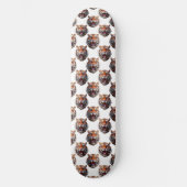 Tigerkopf-Musterdesign - Weiß Skateboard (Vorderseite)