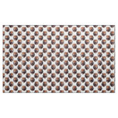 Tigerkopf-Musterdesign weiß Stoff (Yard (91,4 cm))