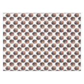 Tigerkopf-Musterdesign - Weiß   Tischdecke (Vorderseite (Horizontal))