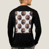 Tigerkopf-Musterdesign - Weiß Tri-Blend Shirt (Rückseite)