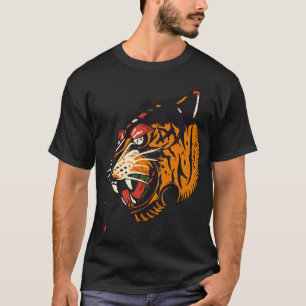 Tigerkopf Old School Tattoo Tiger 1 T-Shirt