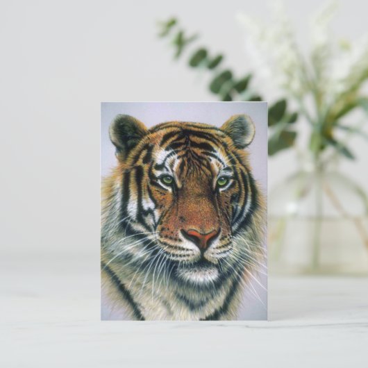 Tigerkopf Postkarte (Stehend Vorderseite)