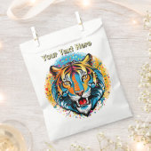 Tigerkopf-Regenbogenfarben-Farbflecken Geschenktütchen (Ausgeschnitten)