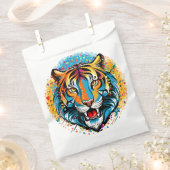 Tigerkopf-Regenbogenfarben-Farbflecken Geschenktütchen (Ausgeschnitten)