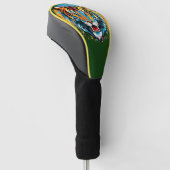 Tigerkopf-Regenbogenfarben-Farbflecken Golf Headcover (angewinkelt)