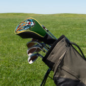 Tigerkopf-Regenbogenfarben-Farbflecken Golf Headcover (In SItu)