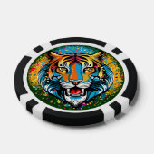 Tigerkopf-Regenbogenfarben-Farbflecken Pokerchips (Einzeln)