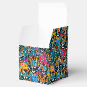 Tigerkopf-Regenbogenfarben-Farbflecken-Pouf Geschenkschachtel (Geöffnet)