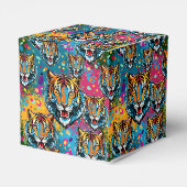 Tigerkopf-Regenbogenfarben-Farbflecken-Pouf Geschenkschachtel (Rückseite)
