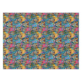Tigerkopf-Regenbogenfarben-Farbflecken Tischdecke (Vorderseite (Horizontal))