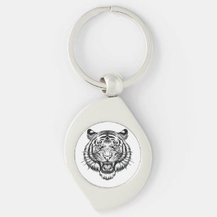 Tigerkopf Schlüsselanhänger