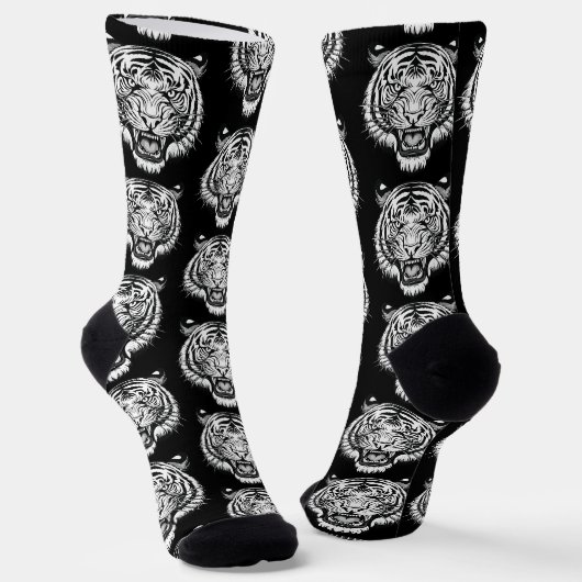 Tigerkopf Socken (Gewinkelt)
