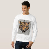Tigerkopfillustrierung Sweatshirt (Vorne ganz)