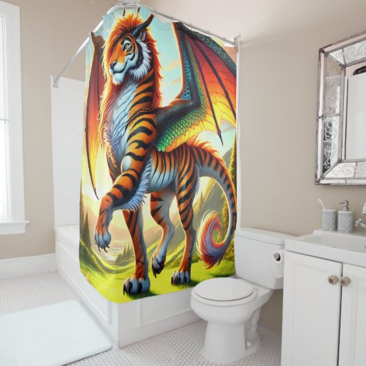 Tigerkreatur Duschvorhang (Beispiel)