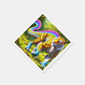 Tigerkreatur Serviette (Ecke)