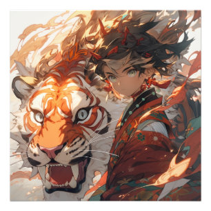 Tigerkrieger Fotodruck