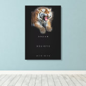 Tigerleistung motivierend inspirierendes Zitat Leinwanddruck (Insitu (Holzboden))