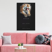 Tigerleistung motivierend inspirierendes Zitat Leinwanddruck (Insitu (Wohnzimmer))