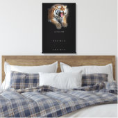 Tigerleistung motivierend inspirierendes Zitat Leinwanddruck (Insitu (Schlafzimmer))