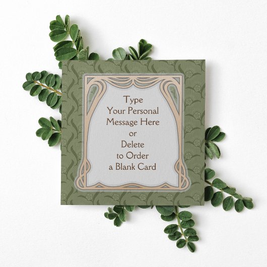 Tigerlilie - Blume bedeutet Vintage Grün Einladung