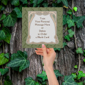 Tigerlilie - Blume bedeutet Vintage Grün Mitteilungskarte