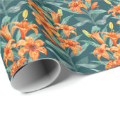 Tigerlilie Geschenkpapier (Rolleneckpunkt)