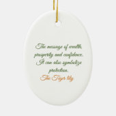 Tigerlilie mit Blume und Keramik Ornament (Hinten)