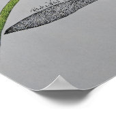 Tigerlilie, Wilde Lilie, Lily Blume, Orange Art Poster (Ecke)