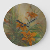 Tigerlilien Große Wanduhr (Vorderseite)