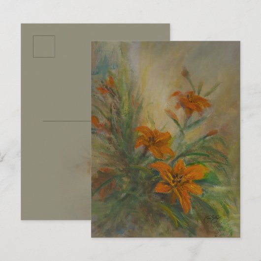 Tigerlilien Postkarte (Vorne/Hinten)