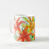 Tigerlililie Blume Tasse (Vorderseite Links)