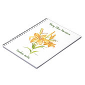 Tigerlily Aquarell-Blume Notizblock (Linke Seite)