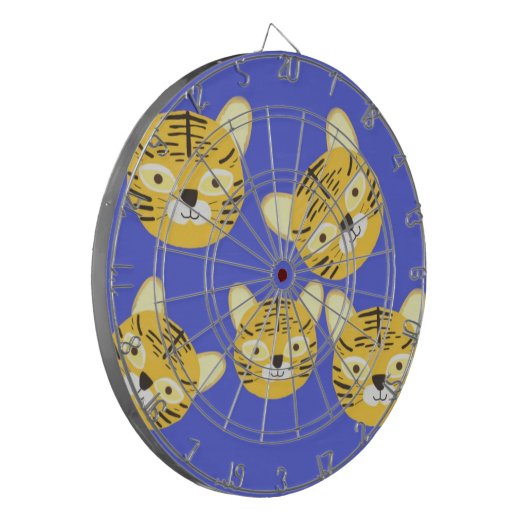 Tigermalerei Dartscheibe (Vorderseite Links)