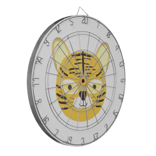 Tigermalerei Dartscheibe (Vorderseite Links)