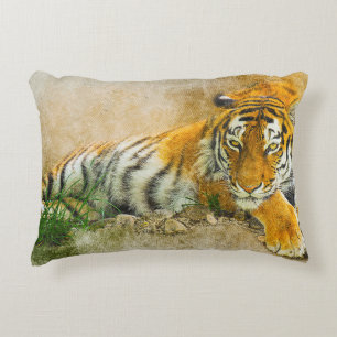 Tigermalerei Dekokissen