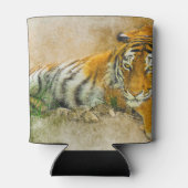 Tigermalerei Dosenkühler (Rückseite)