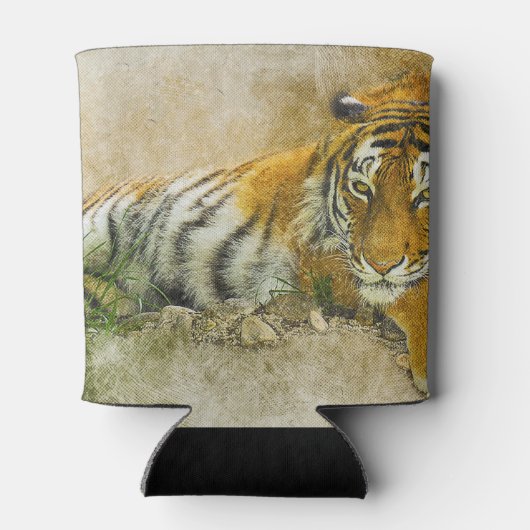 Tigermalerei Dosenkühler (Rückseite)