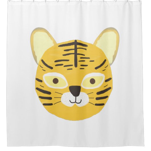 Tigermalerei Duschvorhang (Vorderseite)