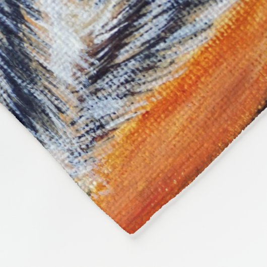 Tigermalerei Fleecedecke (Ecke)