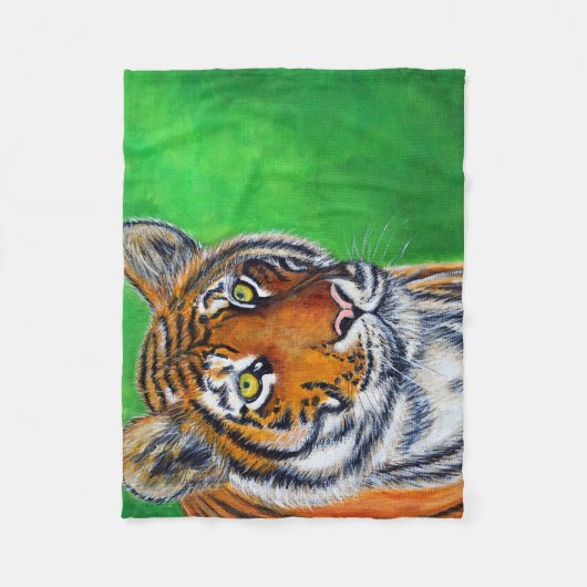 Tigermalerei Fleecedecke (Vorderseite)