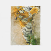 Tigermalerei Fleecedecke (Vorderseite)