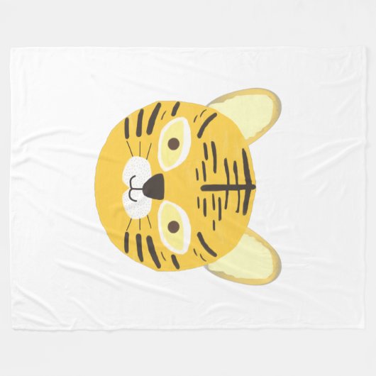 Tigermalerei Fleecedecke (Vorderseite (Horizontal))