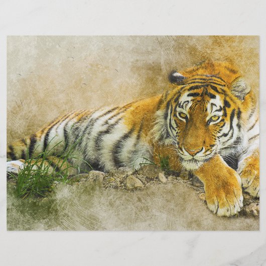 Tigermalerei Flyer (Vorne)