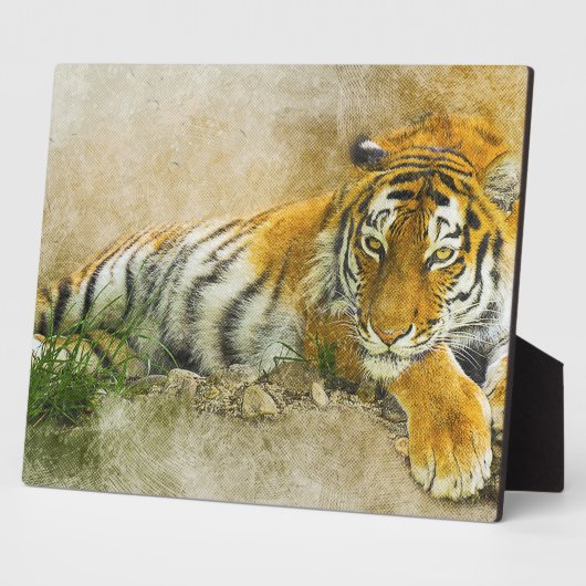 Tigermalerei Fotoplatte (Seite)