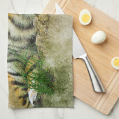 Tigermalerei Geschirrtuch (Viertel Falte)