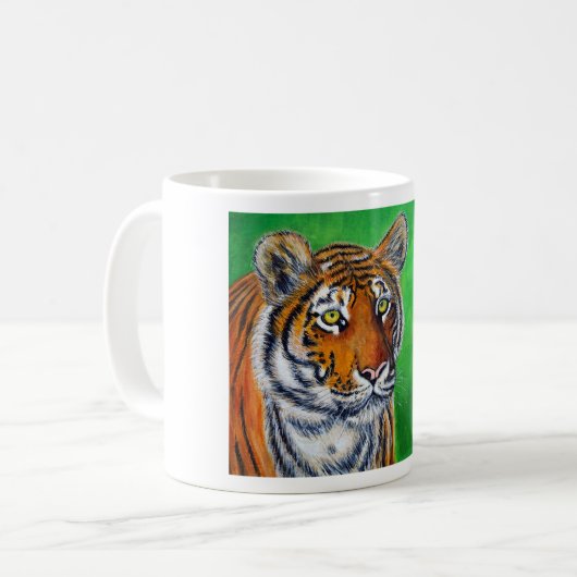 Tigermalerei Kaffeetasse (Vorderseite Links)