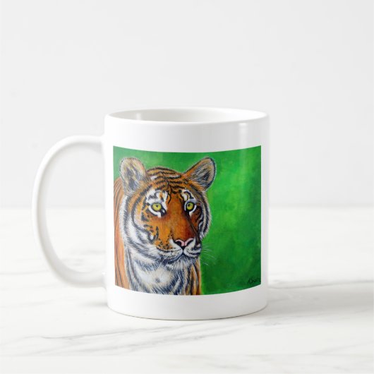 Tigermalerei Kaffeetasse (Links)