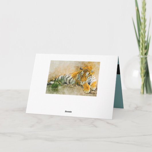 Tigermalerei Karte (Rückseite)