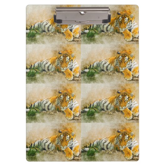 Tigermalerei Klemmbrett (Vorderseite)